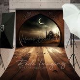 Lofaris Arabian Night Moon Castle Architecture Sweep Backdrop